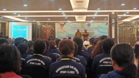 Suasana acara pembukaan pelatihan kerja yang digelar oleh Disnakertrans.  Foto: Kristin Rejang - Sasagupapua.com