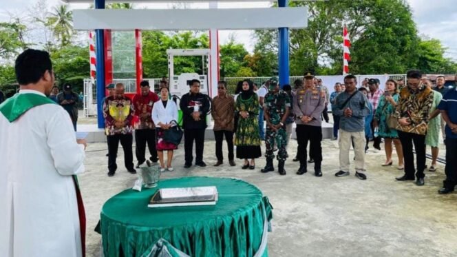 
Suasana peresmian SPBU di kota Sarmi.Foto: Grup Kabupaten Sarmi