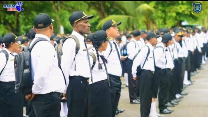 
CPNS dilingkup Kabupaten Sarmi yang mengikuti Prajabatan.Foto: Capture Video Tiktok Protokoler Sarmi