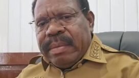 Bupati Nabire, Mesak Magai.Foto: Capture Video Mesak Magai