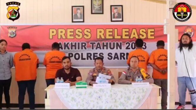 
Foto: Capture Video Humas Polres Sarmi