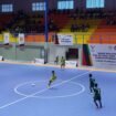 Suasana pertandingan Futsal Putra Kualifikasi Pra PON XXI di Timika.Foto: Kristin Rejang - Sasagupapua.com