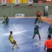 Suasana pertandingan Futsal Putri Pra PON XXI Aceh-Sumut, Papua Pegunungan melawan Papua Tengah.Foto: Kristin Rejang - Sasagupapua.com