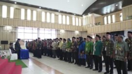 Suasana pelantikan 64 Dewan Hakim dan Panitera MTQ XXX Tingkat Provinsi se-Tanah Papua