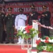 Kepala Distrik Mimika Timur, Oktovianus Kum berfoto bersama para pejabat TNI/Polri. (Foto: Humas Kodim)