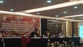 Suasana pembacaan hasil DPS Kabupaten Mimika. (Foto: Edwin Rumanasen)