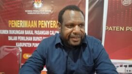 Ketua KPU Kabupaten Puncak, Natalius Tabuni. (Foto: Sasagupapua.com)