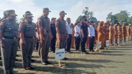 Suasana apel perdana di Kantor Puspem. (Foto: Sasagupapua.com)