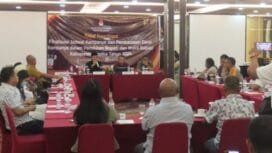 Suasana rapat koordinasi yang digelar oleh KPU Mimika untuk menentukan lokasi kampanye. (Foto: Humas JMSI)