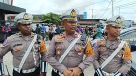 Kasat Lantas Polres Mimika AKP Boby Pratama saat memberikan keterangan usai pelaksanaan Operasi Zebra Cartenz. Foto: Istimewa