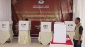 Simulasi surat suara. (Foto: Humas JMSI)