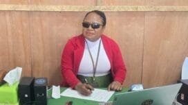 Ketua Bawaslu dan SDMO Kabupaten Puncak, Yorince Wanimbo