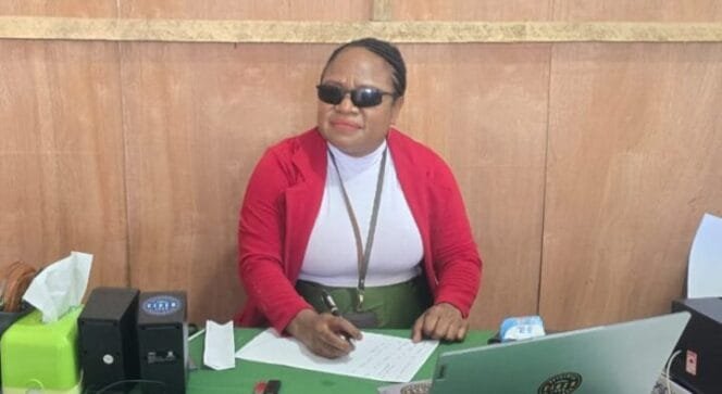 
Ketua Bawaslu dan SDMO Kabupaten Puncak, Yorince Wanimbo