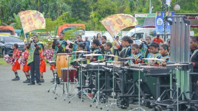 
Penampilan Symphony Amor Marching Band SATP. (Foto: Property SATP)