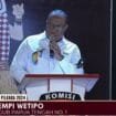John Wempi Wetipo terlihat mengenakan pita hitam yang diikat di tangan kanan. (Foto: Capture YouTube MetroTv)