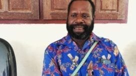 Ketua Bamuskam Kampung Wangirja, Aminus Wakerkwa. (Foto: Edwin Rumanasen)