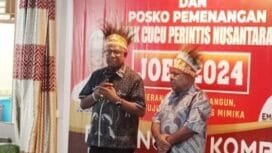 Pasangan Calon Bupati dan Wakil Bupati Johannes Rettob-Emanuel Kemong. (Foto: HUMAS JMSI)
