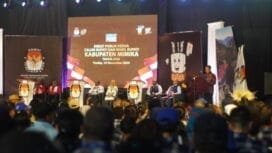 Plh.Ketua KPU Mimika, Hironimus Kia Ruma,(Foto: Kristin Rejang)