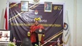 Ketua KPU Provinsi Papua Tengah, Jenifer Darling Tabuni. (Foto: Edwin Rumanasen) 