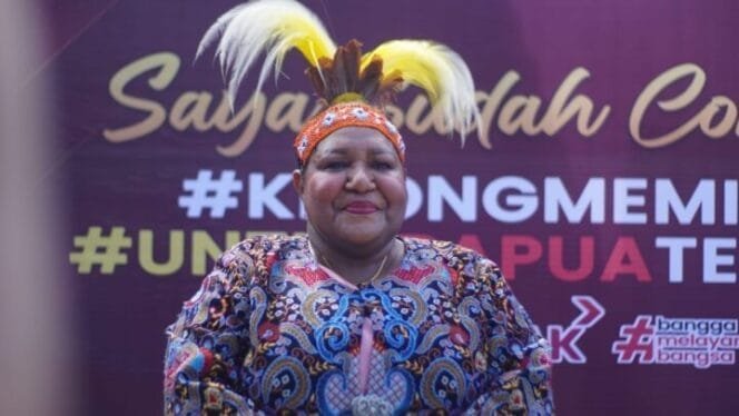 
Ketua KPU Papua Tengah, Jennifer Darling Tabuni. (Foto: Kristin Rejang)