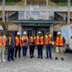Para Komisioner KPU Mimika saat melakukan monitoring di wilayah Freeport. 