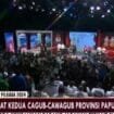 Tangkapan layar Video suasana acara debat kedua yang diselenggarakan KPU Provinsi Papua Tengah di Studio Metro TV. 