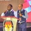 Pasangan Calon Bupati dan Wakil Bupati Mimika, Alexsander Omaleng-Yusuf Rombe saat tampil di debat kedua.
