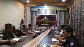 Suasana rapat koordinasi persiapan rekapitulasi tingkat Provinsi. (Foto: Kristin Rejang)