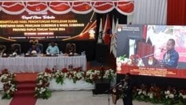 Suasana pleno tingkat Provinsi Papua Tengah dari Kabupaten Paniai. (Foto: Edwin Rumanasen)