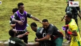 Pemain Persido Dogiyai saat merayakan gol yang dicetak Daniel Payawa. (Foto: Capt YouTube asprov PPT)