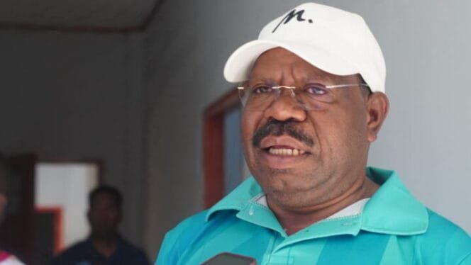 
Bupati Kabupaten Nabire, Mesak Magai. (Foto: Kristin Rejang/sasagupapua.com)