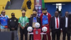 Momen pembukaan Liga 4 Papua Tengah di Timika. (Foto: Edwin Rumanasen/Sasagupapua.com)