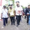 Gubernur Papua Tengah, Meki Nawipa dan Johannes Rettob saat berada di Kota Tua, Kokonao. (Foto: Istimewa)