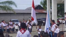 Suasana acara pembukaan Perkemahan Adventurer. (Foto: Edwin Rumanasen/Sasagupapua.com)
