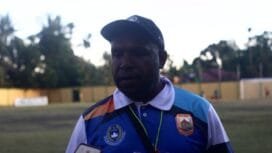 Sekertaris Panitia Pelaksana (Panpel) Liga 4 PSSI Regional Papua Tengah, Raimondus Arnold Kelanangame. (Foto: Edwin Rumanasen)