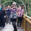 Bupati Kabupaten Mimika, Johannes Rettob bersama Republik Seychelles untuk ASEAN Nico Barito (Jeket hitam) saat mengunjungi Wisata Mangrove. (Foto: IG Johannes Rettob)