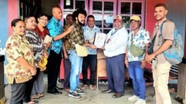 Momen kunjungan Pengurus Dewan Adat Fakfak di LEMASA. (Foto: Istimewa)