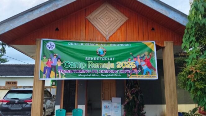 
Sekretariat Camp Remaja 2025 yang terletak di Jalan Baru, Timika - Papua Tengah. 