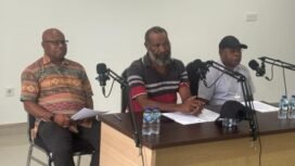 Suasana konferensi pers di Keuskupan Timika. (Foto: Istimewa)