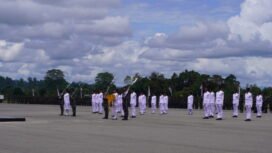 Suasana Paskibra tingkat Provinsi Papua Tengah saat melaksanakan latihan. (Foto: Edwin Rumanasen)