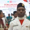 David Bekham Telenggen, siswa SMA Negeri 1 Mulia yang mewakili Puncak Jaya sebagai Paskibraka. (Foto: sasagupapua)