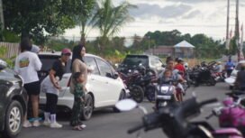Suasana di jalan masuk Bandara Lama, Selasa (26/8/2025).