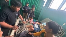 Korban NS saat berada di Rumah Sakit Nabire.