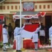 Upacara HUT Ke-80 RI Pemerintah Distrik Mimika Barat Jauh. (Foto:Ist)