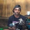 Andreas Bimin, ketika bekerja memperbaiki mesin motor pelanggan di bengkel. (Foto: Edwin Rumanasen/Sasagupapua)