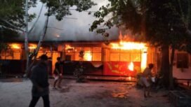 Kebakaran yang terjadi di Abepura. (Foto: Polresta Jayapura Kota)