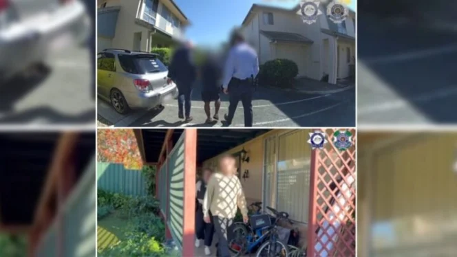 
Dua Warga Negara Australia saat ditangkap. (Foto: Polisi Federal Australia)