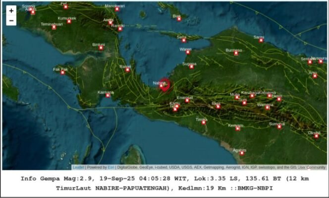 
Hingga Kini Ada Tiga Kali Gempa Susulan di Nabire  