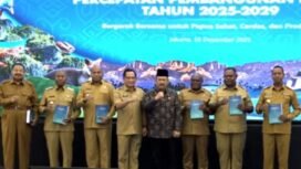 Foto bersama dalam peluncuran RAPPP 2025-2029. Foto: Capture YouTube Bappenas RI.