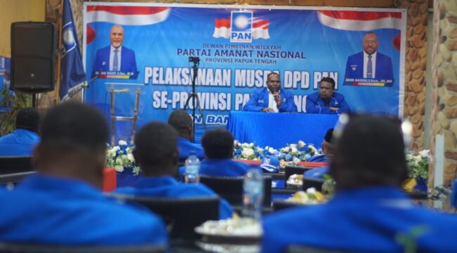 Suasana MUSDA DPW PAN Papua Tengah, Sabtu (28/2/2025). 